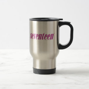 Taza De Viaje Diecisiete Logotipo-Púrpuras