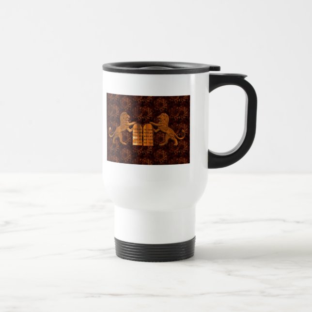 Taza De Viaje Diez mandamientos y leones (Derecha)