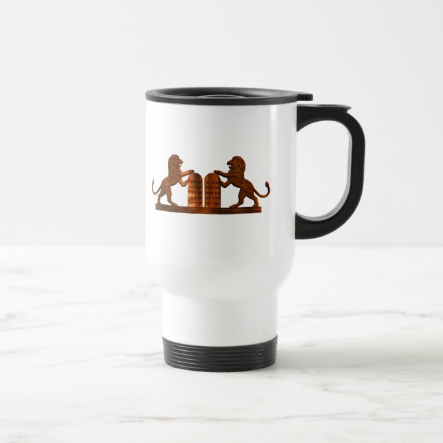 Taza De Viaje Diez mandamientos y leones (Derecha)