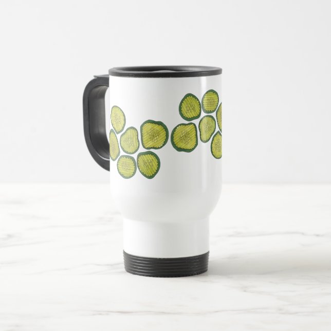 Taza De Viaje Dill Pickle Chips Crunchy Green Kosher Pickle Food (Anverso izquierdo)