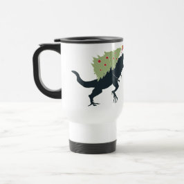 Taza De Viaje Dino de Navidad Divertida y Festiva