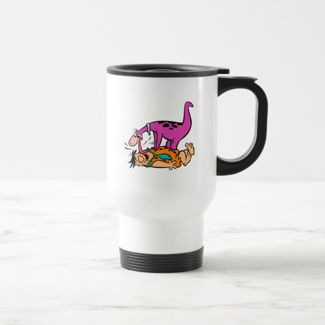 Taza De Viaje Dino Licking Fred Flintstone (Derecha)