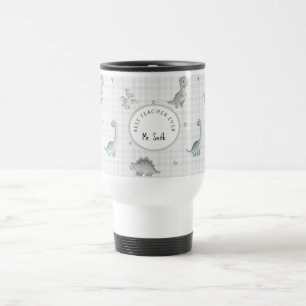 Taza De Viaje Dinosaurio Apreciado Maestro Hombre Acuarela