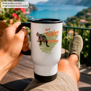 Taza De Viaje Dinosaurio Divertido Mejor Maestro en el Salón de 