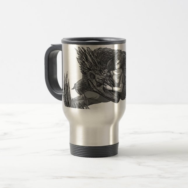 Taza De Viaje Dinosaurio tenebroso (Anverso izquierdo)