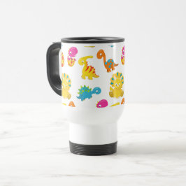 Taza De Viaje Dinosaurios Cutos, Patrón De Dinosaurios, Dino Beb