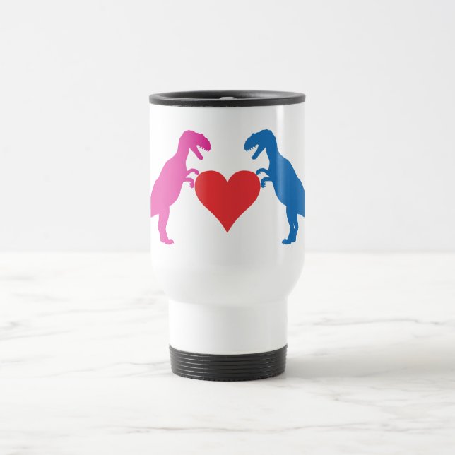 Taza De Viaje Dinosaurios del amor (Centro)
