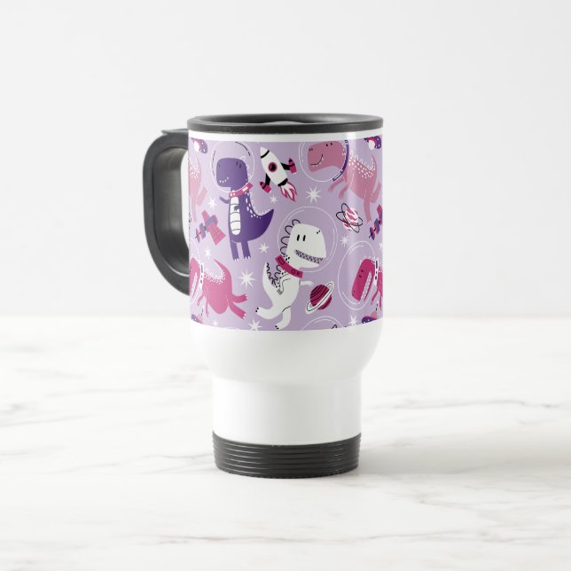 Taza De Viaje Dinosaurios Espaciales, Dinosaurios Cutos, Estrell (Anverso izquierdo)