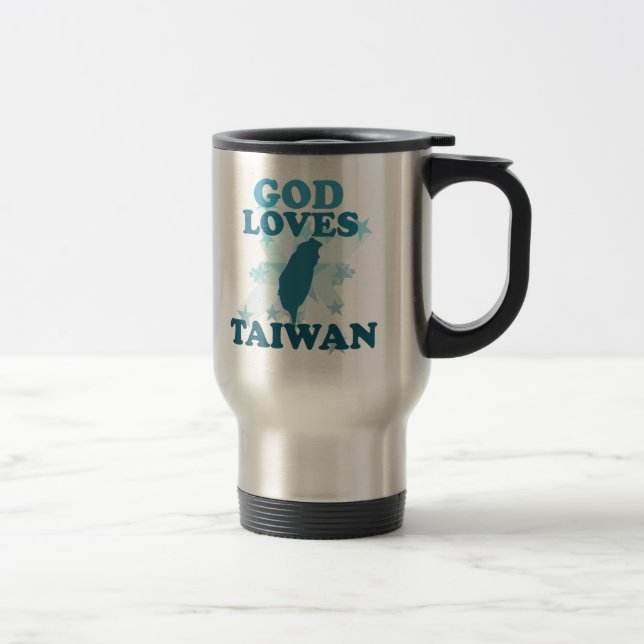 Taza De Viaje Dios ama Taiwán (Derecha)