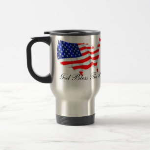 Taza De Viaje Dios bendice los E.E.U.U.