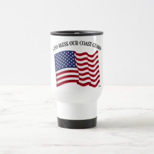 Taza De Viaje Dios bendiga a nuestra guardia costera con la band