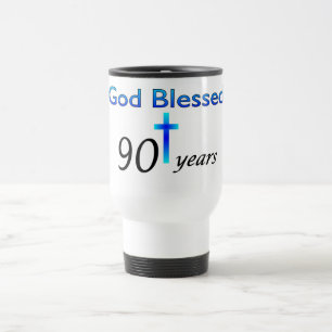 Taza De Viaje Dios bendijo 90 años de regalo de cumpleaños