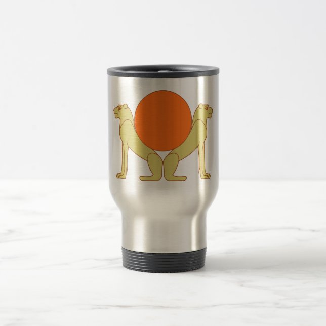 Taza De Viaje dios egipcio Aker egypt god (Centro)