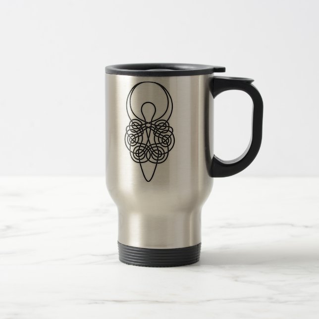Taza De Viaje Diosa negra en blanco (Derecha)