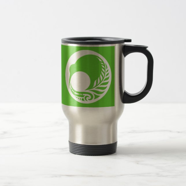Taza De Viaje Disco del helecho del kiwi (Derecha)