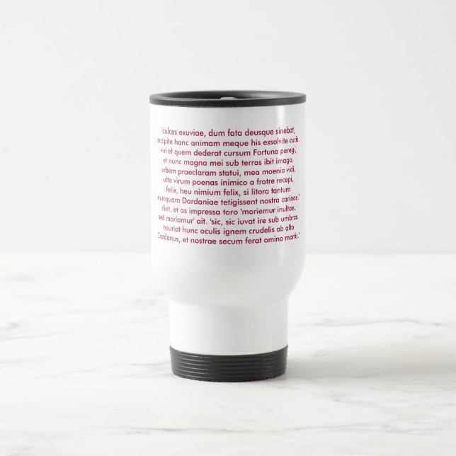 Taza De Viaje Discurso de la muerte de Dido (Centro)