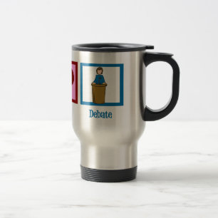 Taza De Viaje Discusión del amor de la paz