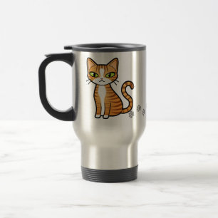 Taza De Viaje Diseñe su propio gato del dibujo animado