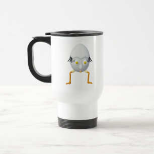 Taza De Viaje Diseño adorable de personaje de huevo peculiar de