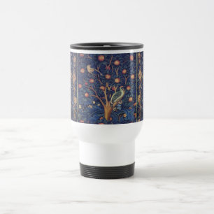 Taza De Viaje Diseño azul de tapiz del pájaro carpintero de Will