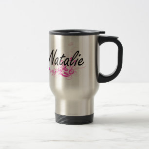 Taza De Viaje Diseño conocido artístico de Natalie con las