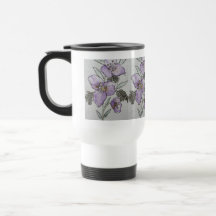 Diseño de Acuarela de Flor Púrpura