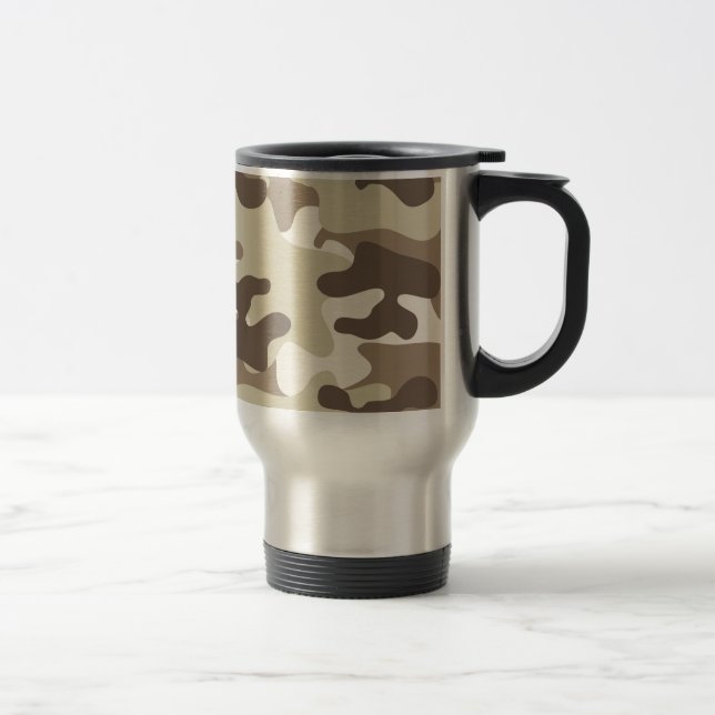 Taza De Viaje Diseño de Brown Camo (Derecha)