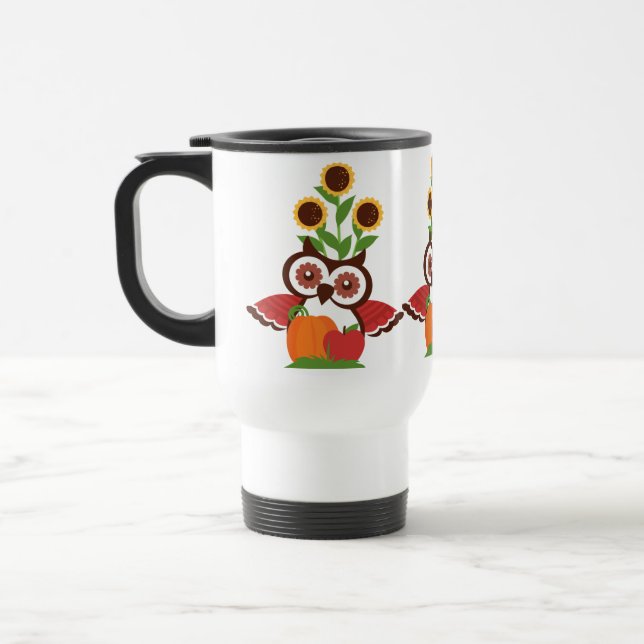 Taza De Viaje Diseño de búho (Izquierda)