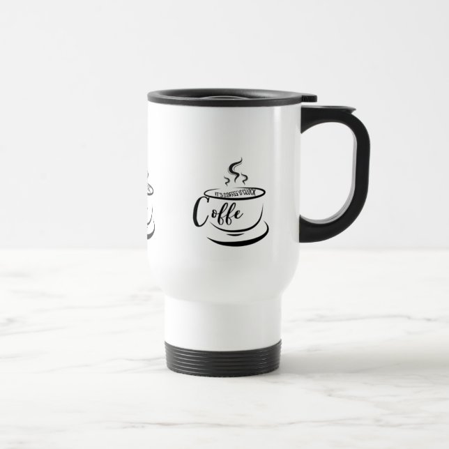 Taza De Viaje Diseño de café o café (Derecha)