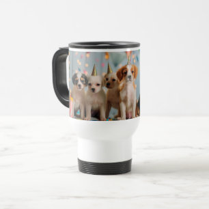 Taza De Viaje Diseño de Celebración de Fiesta de Cumpleaños de C