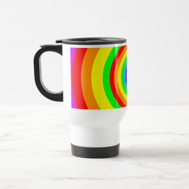 Taza De Viaje Diseño de círculo arco iris-40686 (Izquierda)