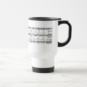 Taza De Viaje diseño de código binario