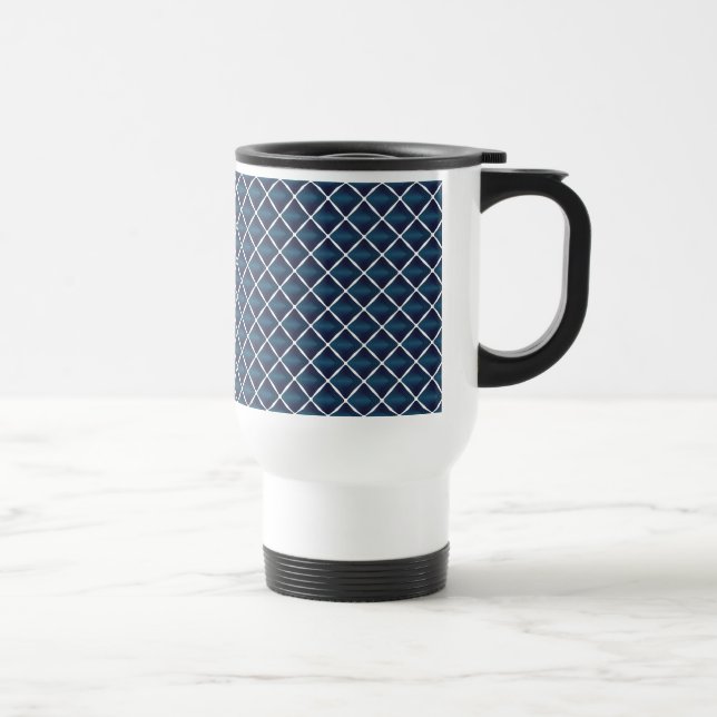 Taza De Viaje Diseño de compartimento en azul redondeado (Derecha)