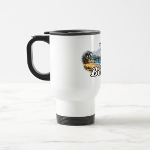 Taza De Viaje Diseño de Escape de Puestas de Sol Tropicales Viaj