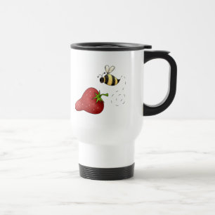 Taza De Viaje Diseño de fresa de Personalizado y fruta
