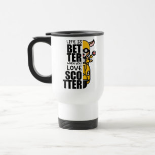 Taza De Viaje Diseño de la cabra de Scooter