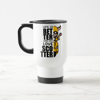 Taza De Viaje Diseño de la cabra de Scooter