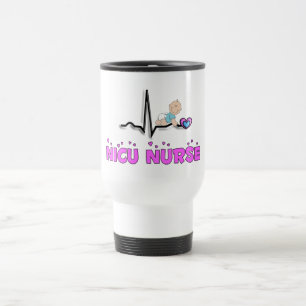Taza De Viaje Diseño de la enfermera QRS de NICU