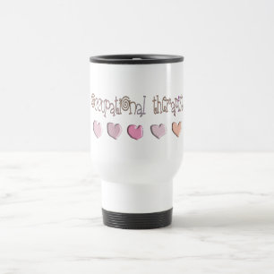 Taza De Viaje Diseño de los CORAZONES del terapeuta profesional