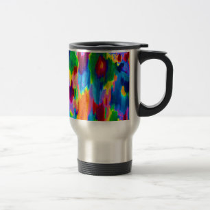 Taza De Viaje Diseño de pintura abstracta de color