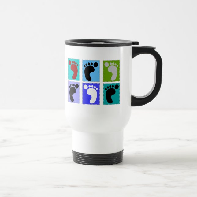 Taza De Viaje Diseño de Popart de los regalos del Podiatrist de (Derecha)