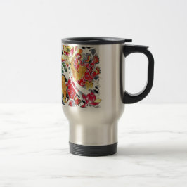 Taza De Viaje Diseño de tatuaje de Foo Dog y Lotus