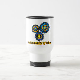 Taza De Viaje Diseño del Círculo Dorado