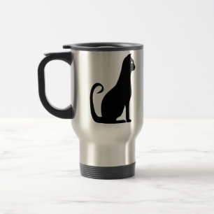 Taza De Viaje Diseño del gato negro