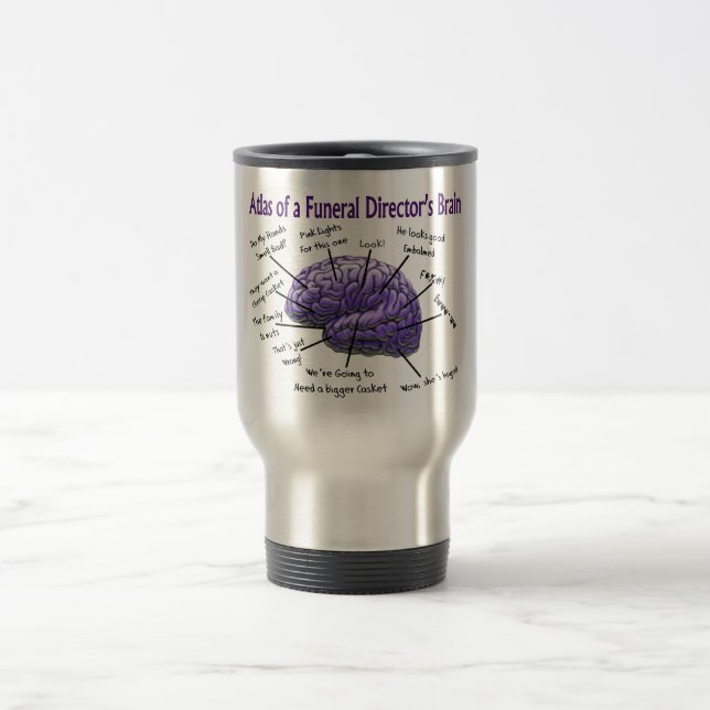 Taza De Viaje Diseño divertido del cerebro del director de (Centro)