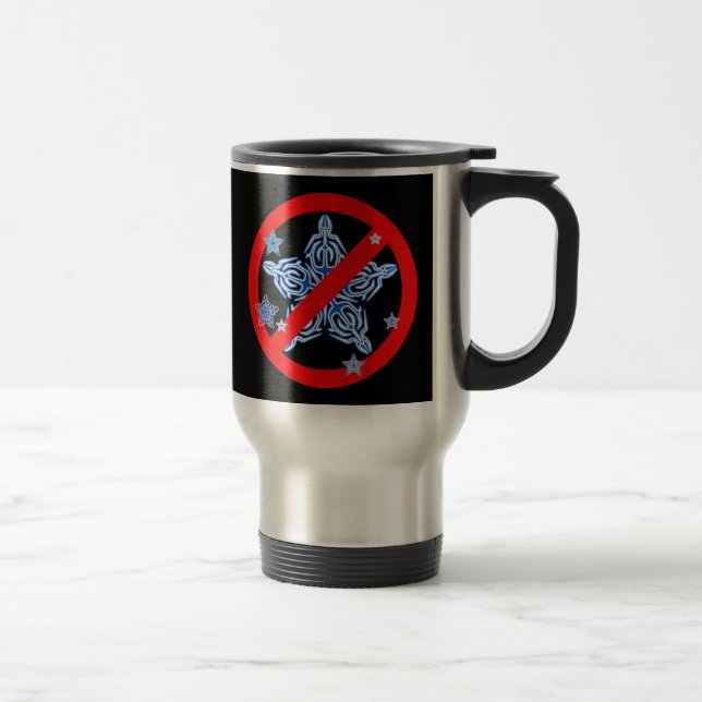Taza De Viaje Diseño divertido del invierno NINGUNA camiseta de (Derecha)