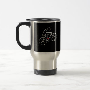 Taza De Viaje Diseño estilizado del Bicyclist