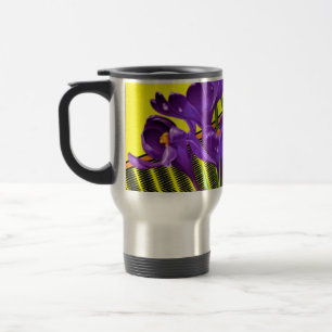 Taza De Viaje Diseño floral/geométrico de crocus