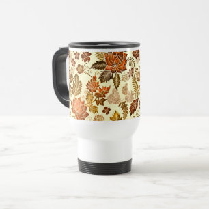 Taza De Viaje Diseño Floral Heritage Cobre Dorado Cálido