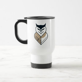 Taza De Viaje Diseño geométrico del logotipo OWL
